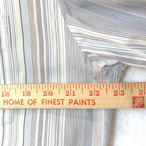 Paul Smith London Men’s Dress Shirt Size 17/43 Blue Striped Made in Italy - Picture 4 of 9